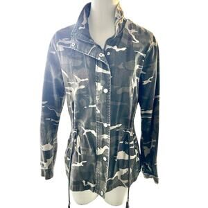 Joujou Camo Lightweight Jacket Drawstring Waist Women's M
